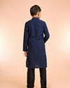 Manyavar Boys Dark Blue Opulence Kurta Pajama
