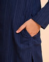 Manyavar Boys Dark Blue Opulence Kurta Pajama