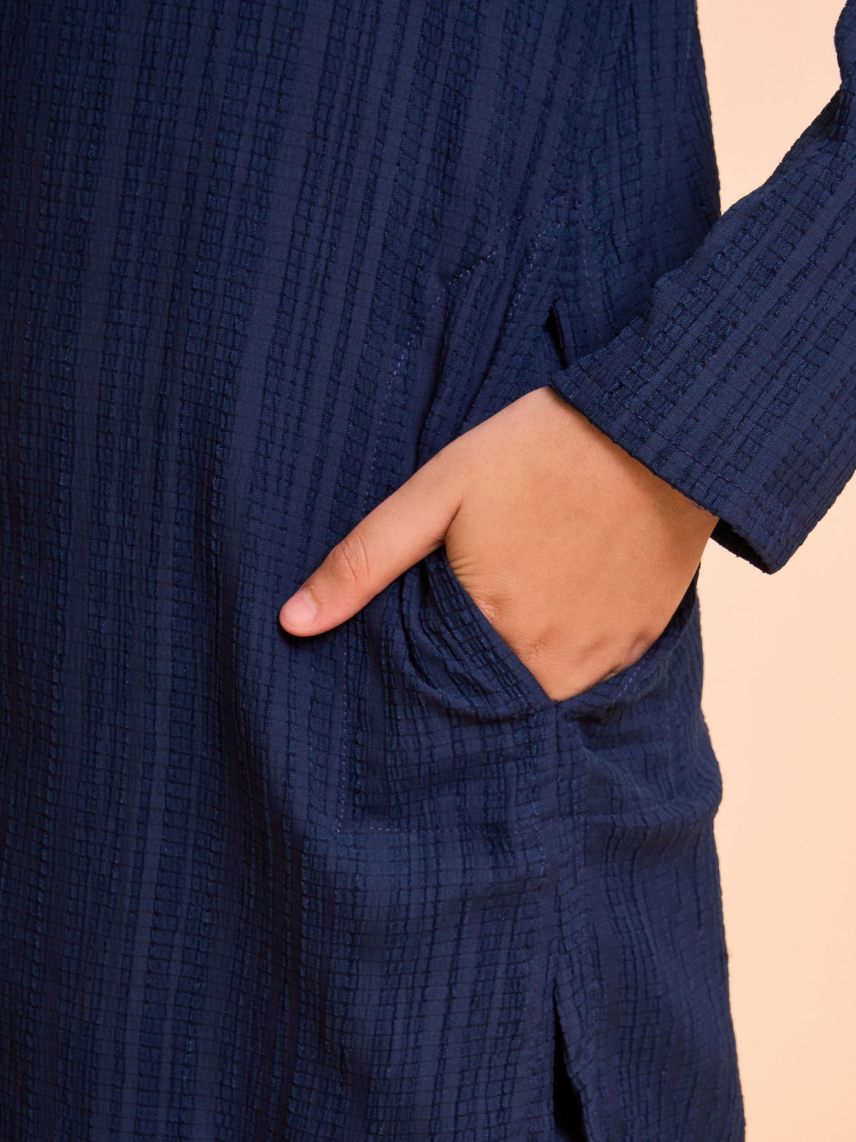 Manyavar Boys Dark Blue Opulence Kurta Pajama