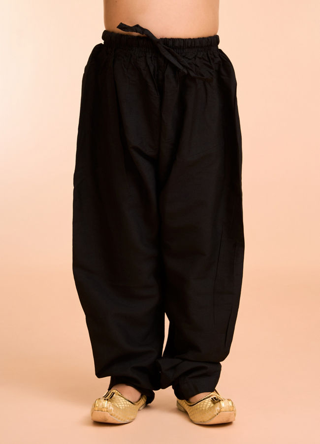 Manyavar Boys Elegant Wine Kurta Pajama