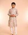 Manyavar Boys Peach Elegance Kurta Pajama