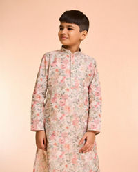 Manyavar Boys Peach Elegance Kurta Pajama