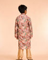 Manyavar Boys Regal Rust-Beige Kurta Pajama