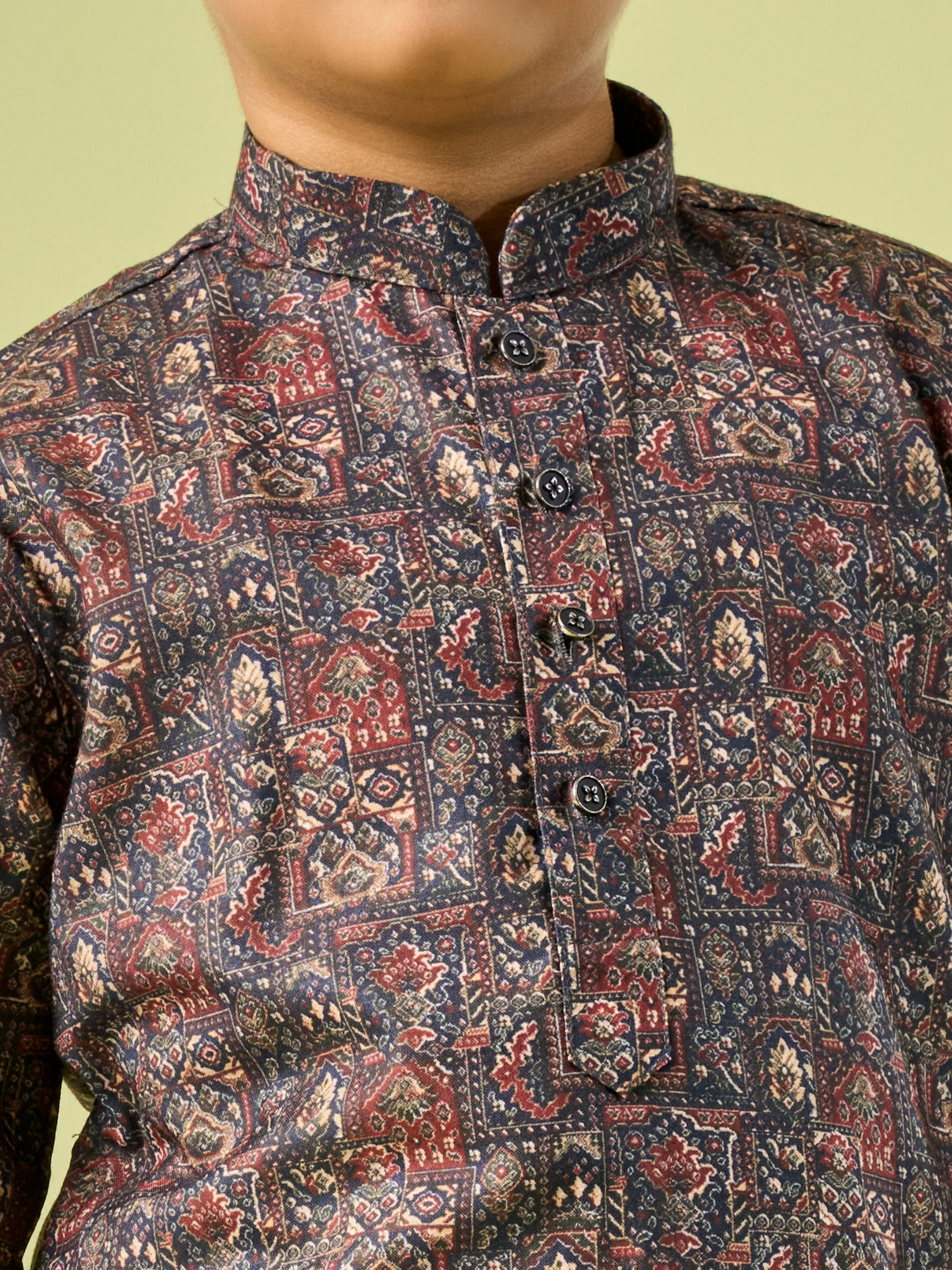 Manyavar Boys Majestic Royal Blue Boys Kurta Pajama