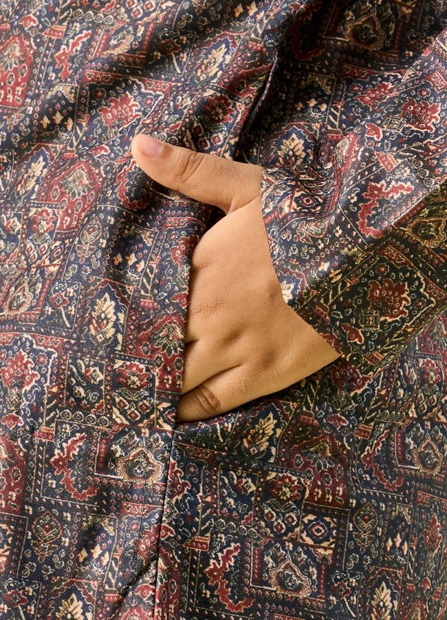 Manyavar Boys Majestic Royal Blue Boys Kurta Pajama