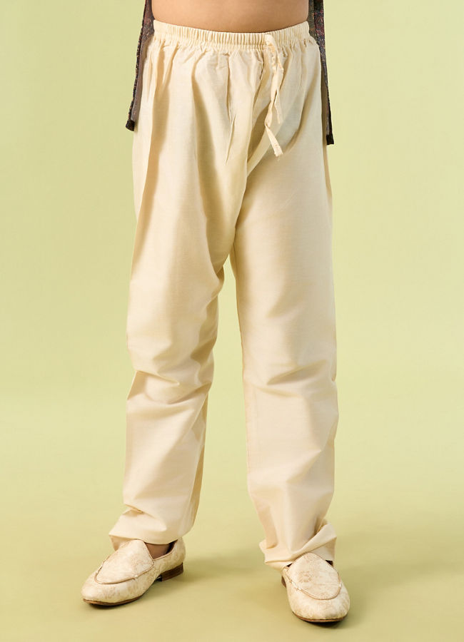 Manyavar Boys Majestic Royal Blue Boys Kurta Pajama