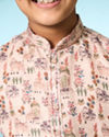 Manyavar Boys Boys' Printed Beige Kurta Pajama Set