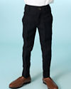Manyavar Boys Stylish Black Ensemble Suit Set