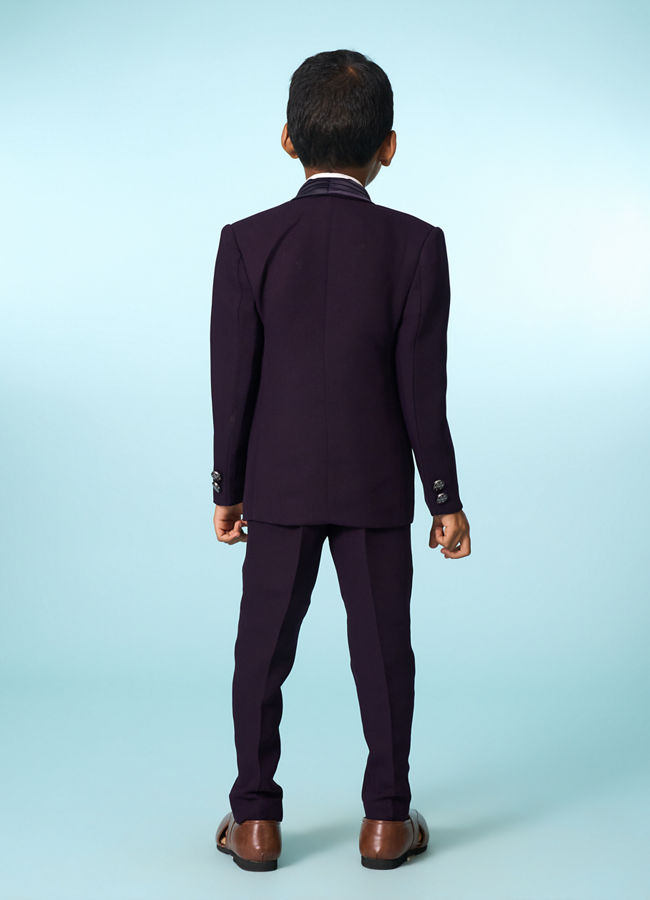 Manyavar Boys Purple Festive Suit Set