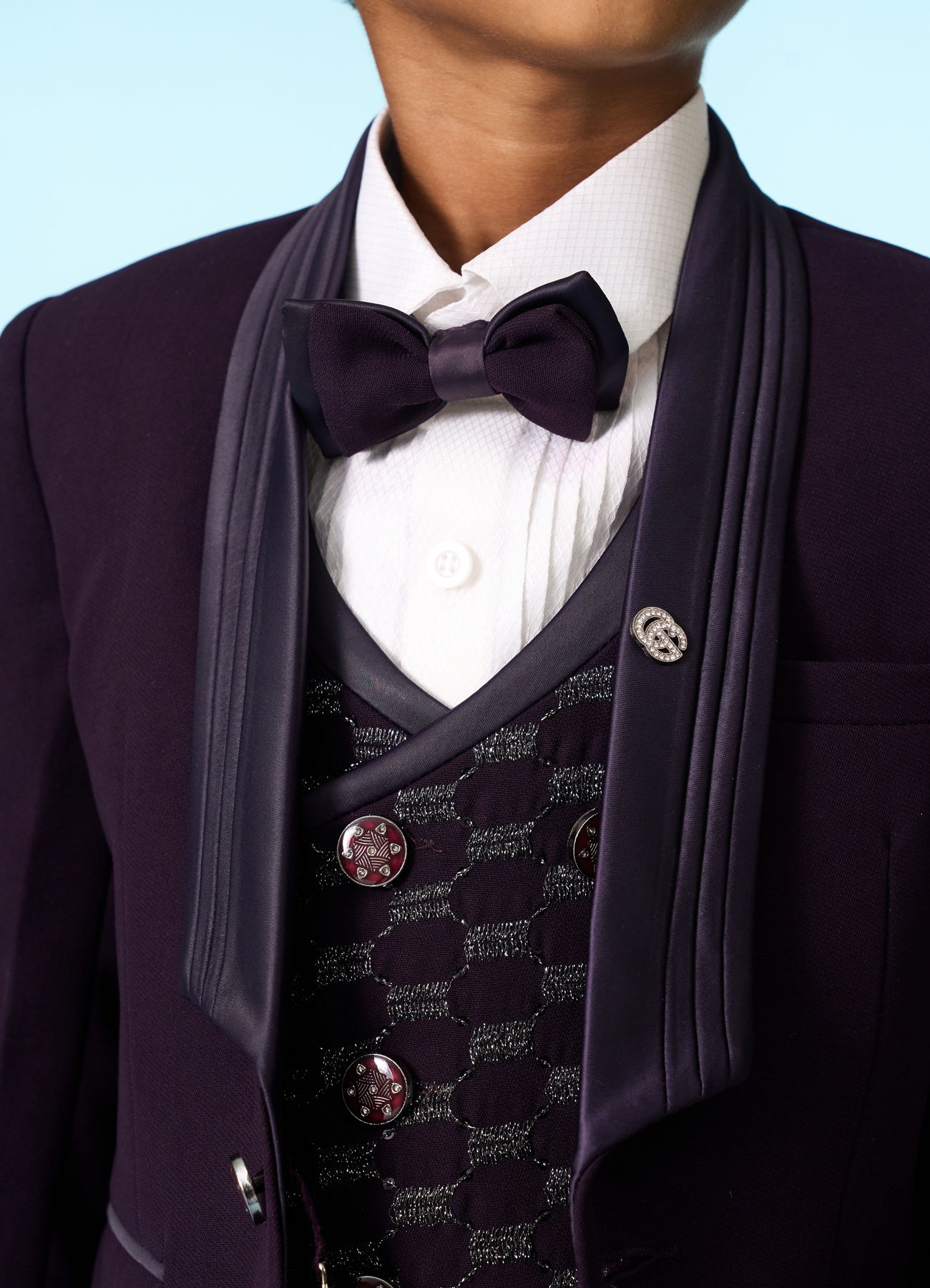Manyavar Boys Purple Festive Suit Set