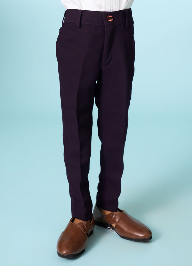 Manyavar Boys Purple Festive Suit Set