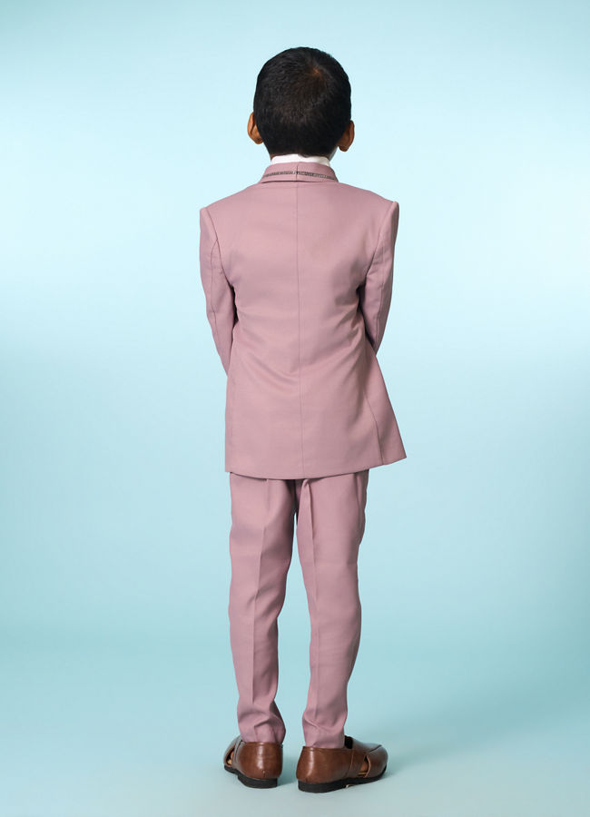 Manyavar Boys Dusty Pink Suit Set