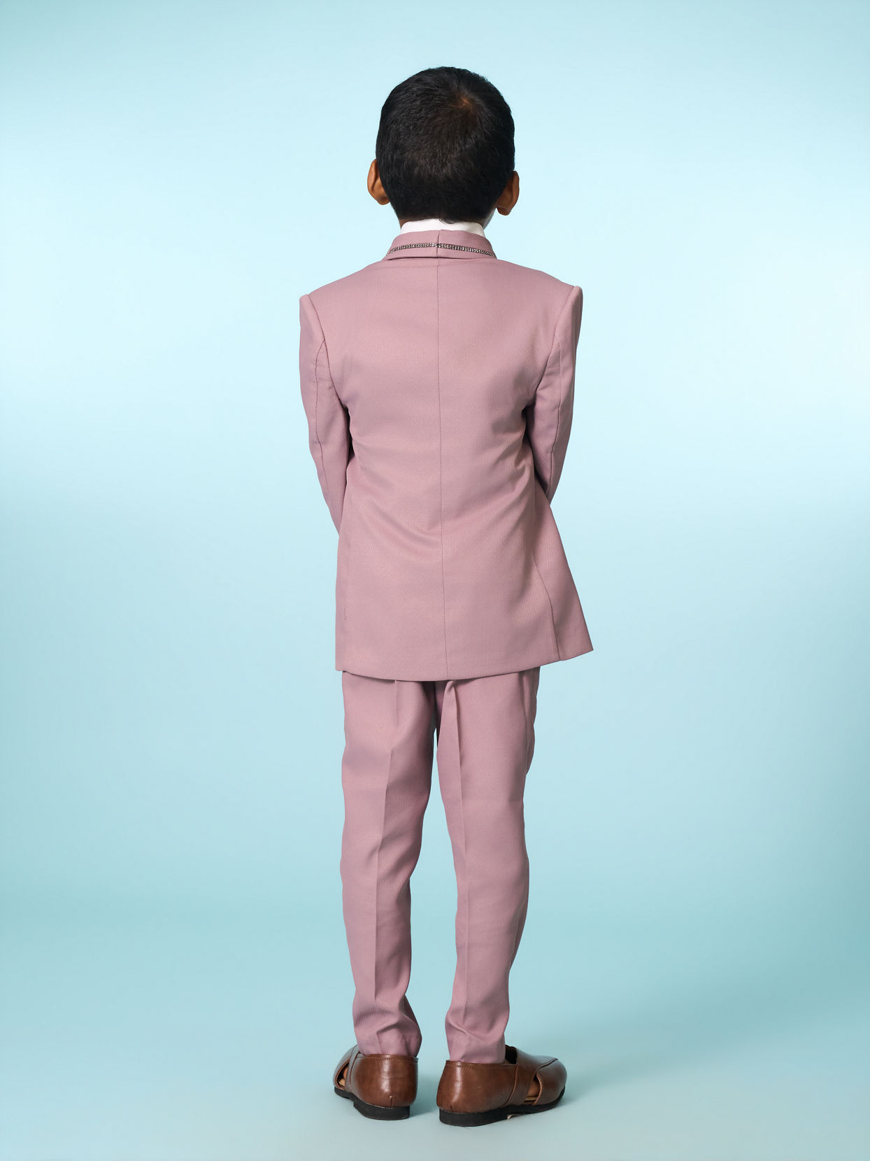 Manyavar Boys Dusty Pink Suit Set