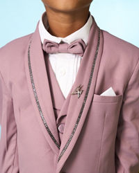 Manyavar Boys Dusty Pink Suit Set
