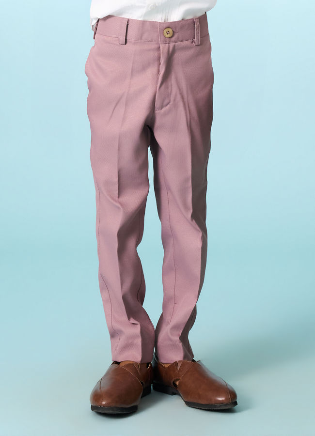 Manyavar Boys Dusty Pink Suit Set