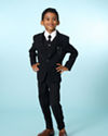 Manyavar Boys Elegant Black Ensemble Suit Set