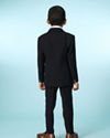 Manyavar Boys Elegant Black Ensemble Suit Set