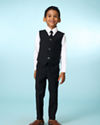 Manyavar Boys Elegant Black Ensemble Suit Set