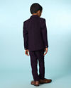 Manyavar Boys Purple Blazer Suit Set