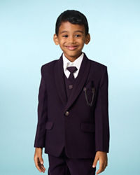 Manyavar Boys Purple Blazer Suit Set