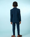 Manyavar Boys Teal Blue Regal Blazer Suit Set