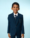 Manyavar Boys Teal Blue Regal Blazer Suit Set