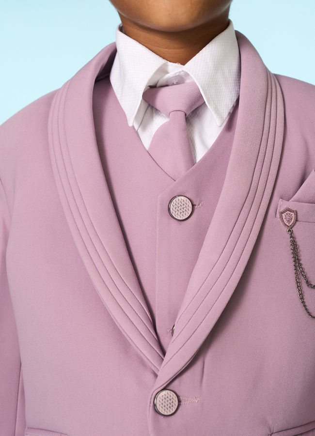 Manyavar Boys Regal Lilac Ensemble Suit Set
