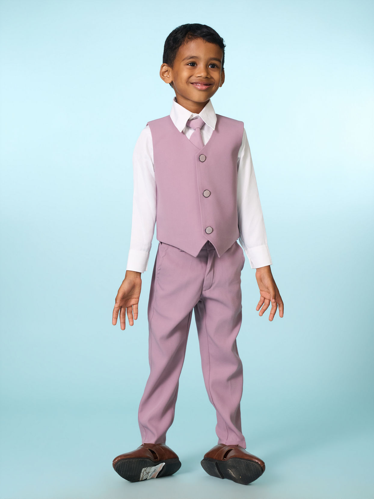 Manyavar Boys Regal Lilac Ensemble Suit Set