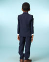 Manyavar Boys Regal Dark Blue Suit Set