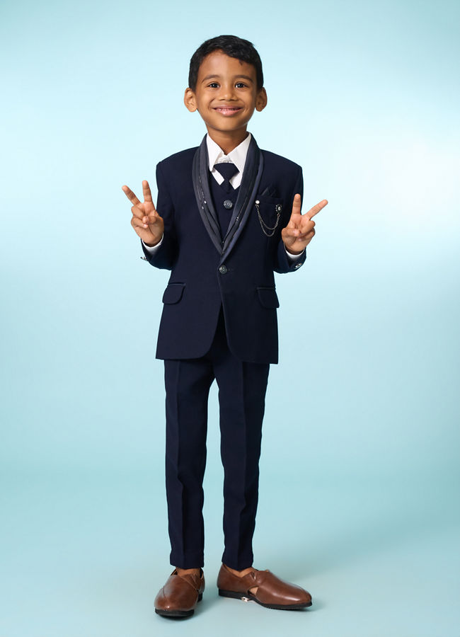 Manyavar Boys Dapper Nightwear Suit Set