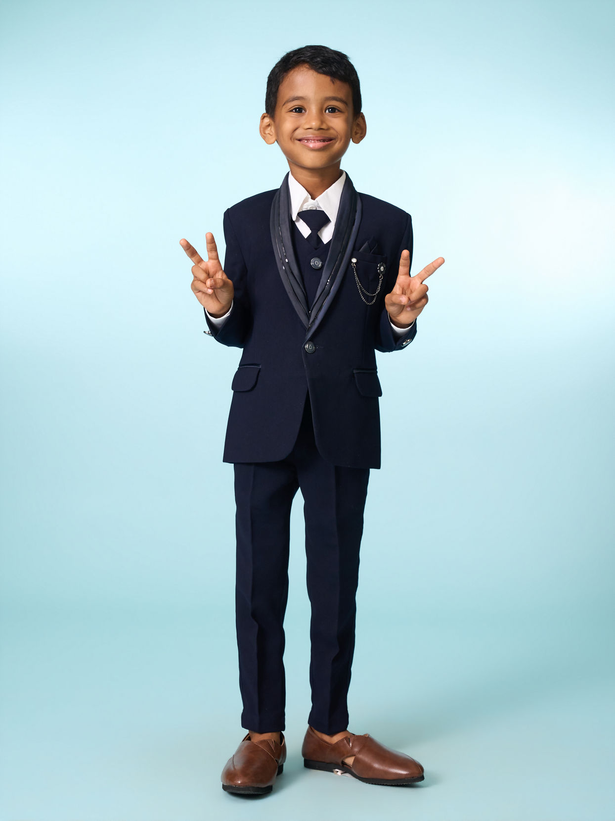 Manyavar Boys Dapper Nightwear Suit Set