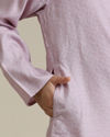 Manyavar Boys Boys Soft Lilac Kurta Set with Embroidered Neckline