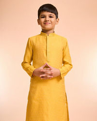 Manyavar Boys Mustard Delight Kurta Pajama