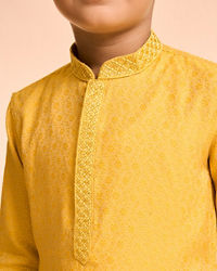 Manyavar Boys Mustard Delight Kurta Pajama