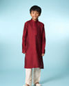 Manyavar Boys Maroon Delight Kurta Pajama