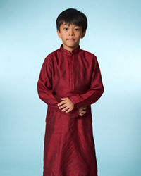 Manyavar Boys Maroon Delight Kurta Pajama