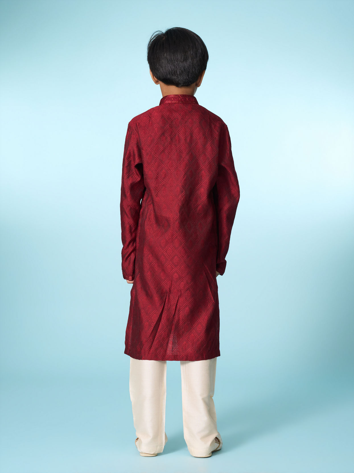Manyavar Boys Maroon Delight Kurta Pajama