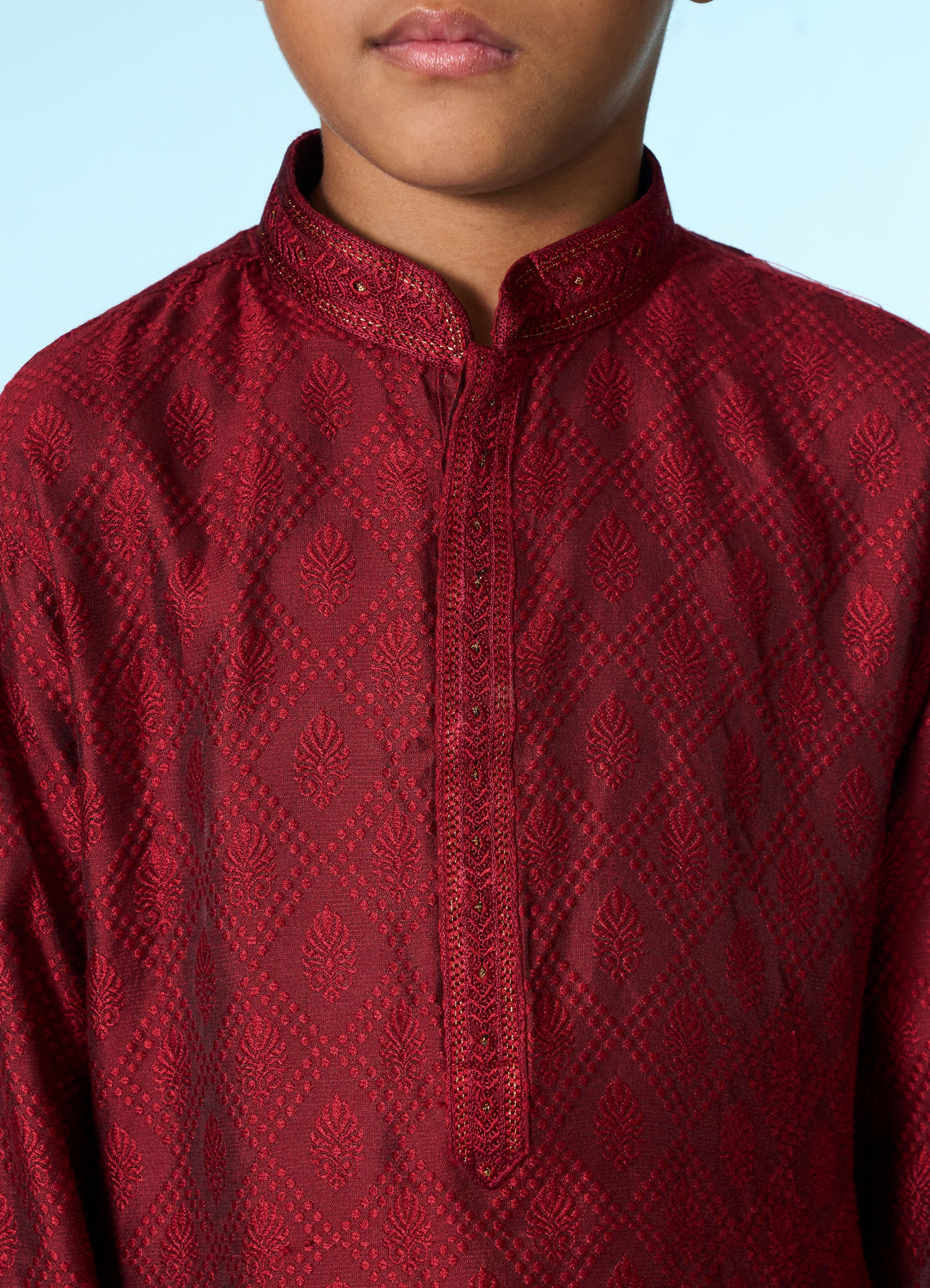 Manyavar Boys Maroon Delight Kurta Pajama
