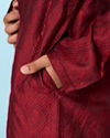 Manyavar Boys Maroon Delight Kurta Pajama
