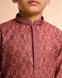 Manyavar Boys Majestic Maroon Kurta Pajama Set