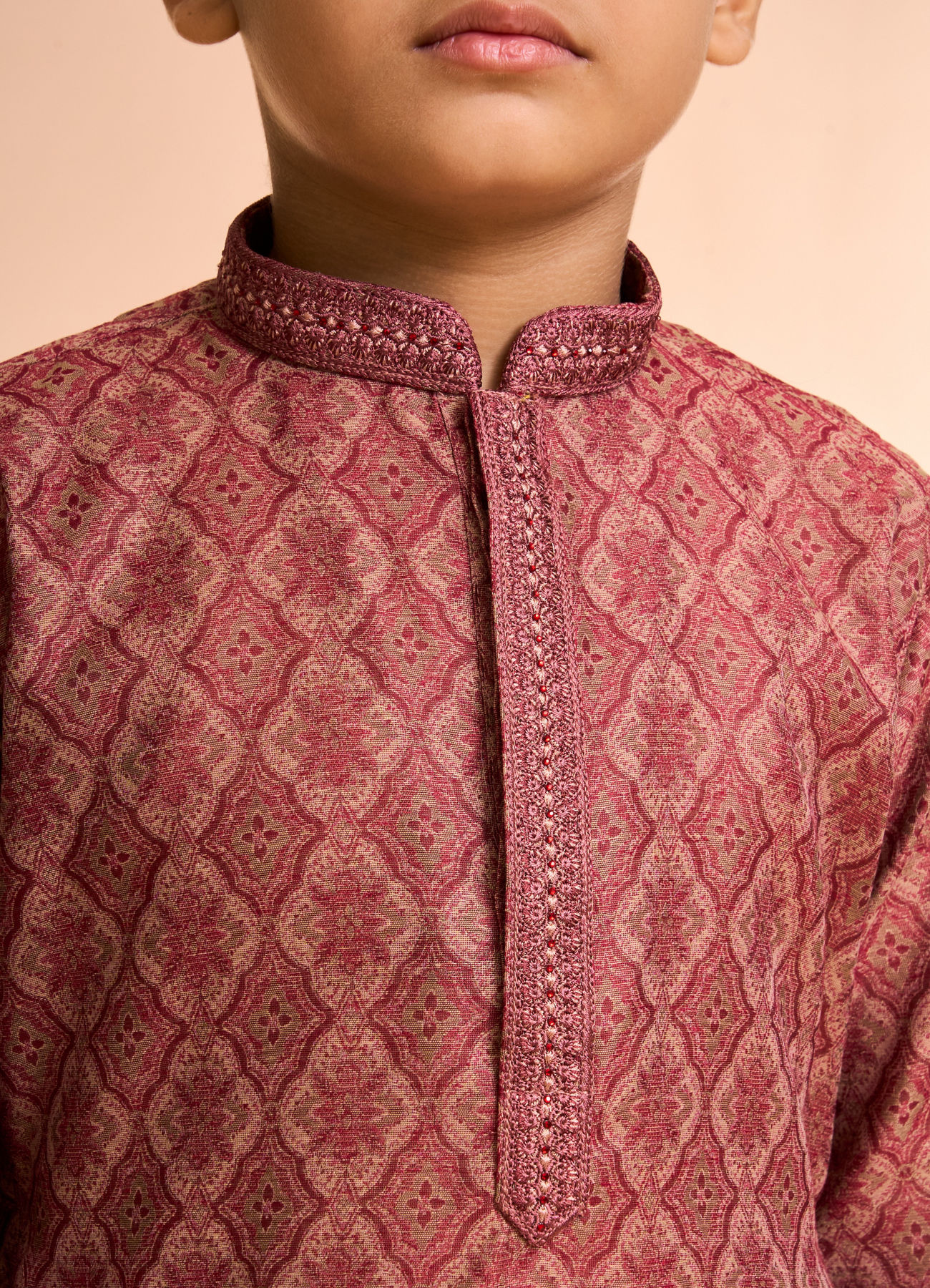 Manyavar Boys Majestic Maroon Kurta Pajama Set