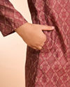 Manyavar Boys Majestic Maroon Kurta Pajama Set