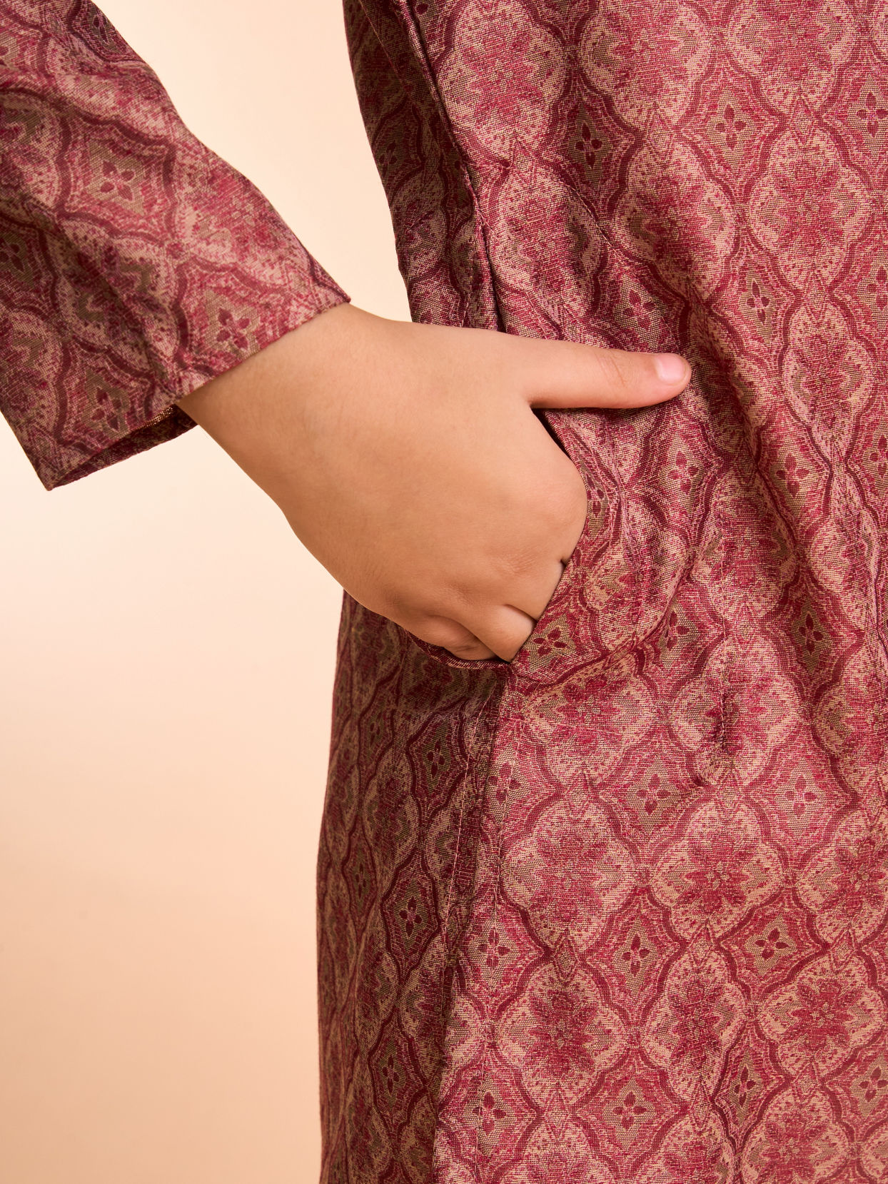 Manyavar Boys Majestic Maroon Kurta Pajama Set