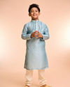 Manyavar Boys Celestial Aqua Green Kurta Pajama