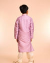 Manyavar Boys Sleek Dusty Pink Kurta Pajama Set