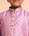 Manyavar Boys Sleek Dusty Pink Kurta Pajama Set