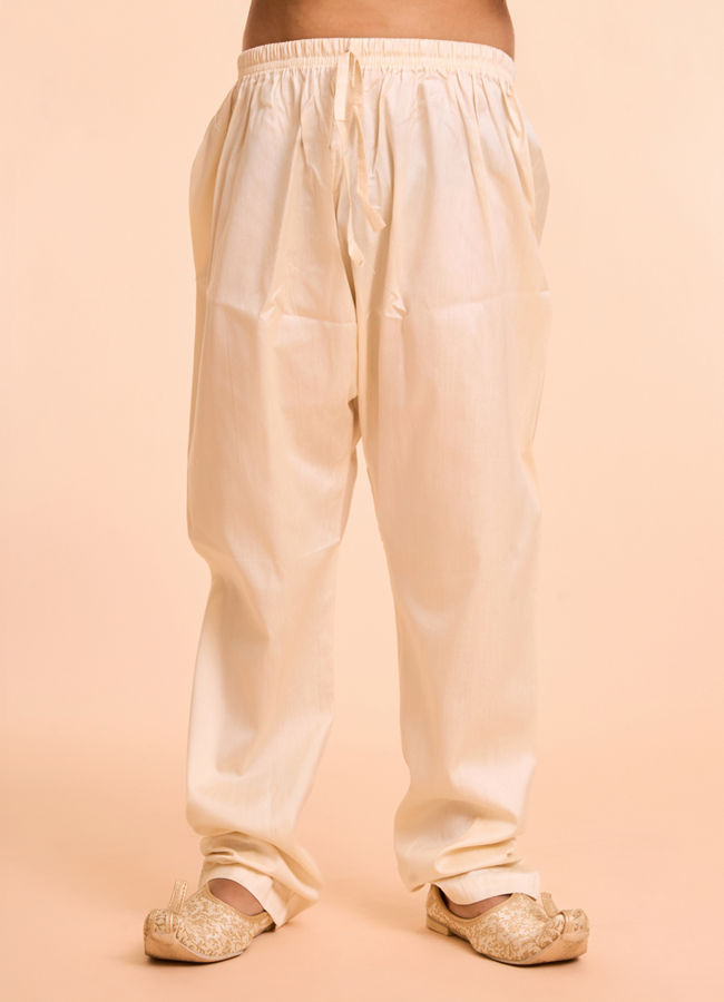 Manyavar Boys Sleek Dusty Pink Kurta Pajama Set