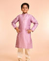Manyavar Boys Sleek Dusty Pink Kurta Pajama Set