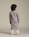 Manyavar Boys Boys Soft Beige Chikankari Inspired Buta Printed Kurta Set