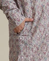 Manyavar Boys Boys Soft Beige Chikankari Inspired Buta Printed Kurta Set